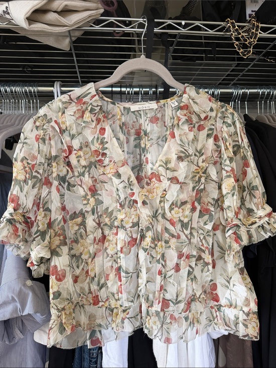Doen Tops - Doen Salona Top in Cerise et fleur Medium